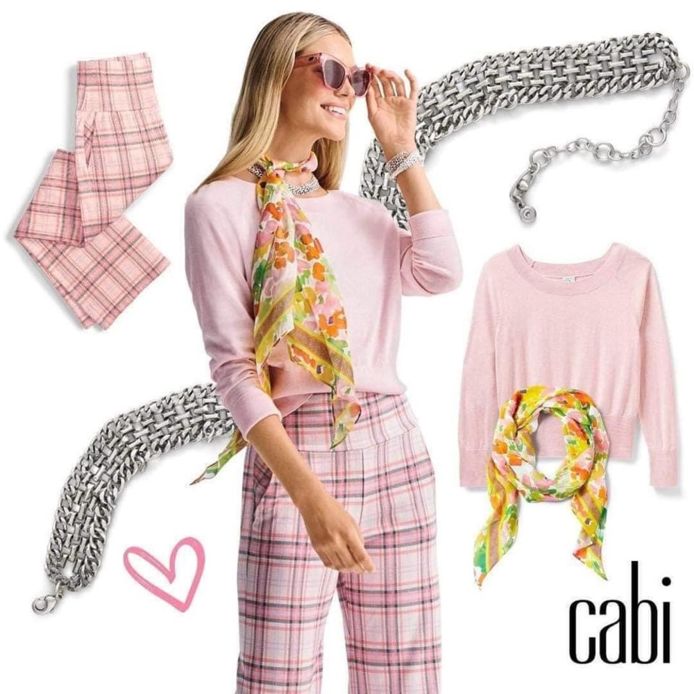 CABI Ballet Sweater in light pink  NWT Large